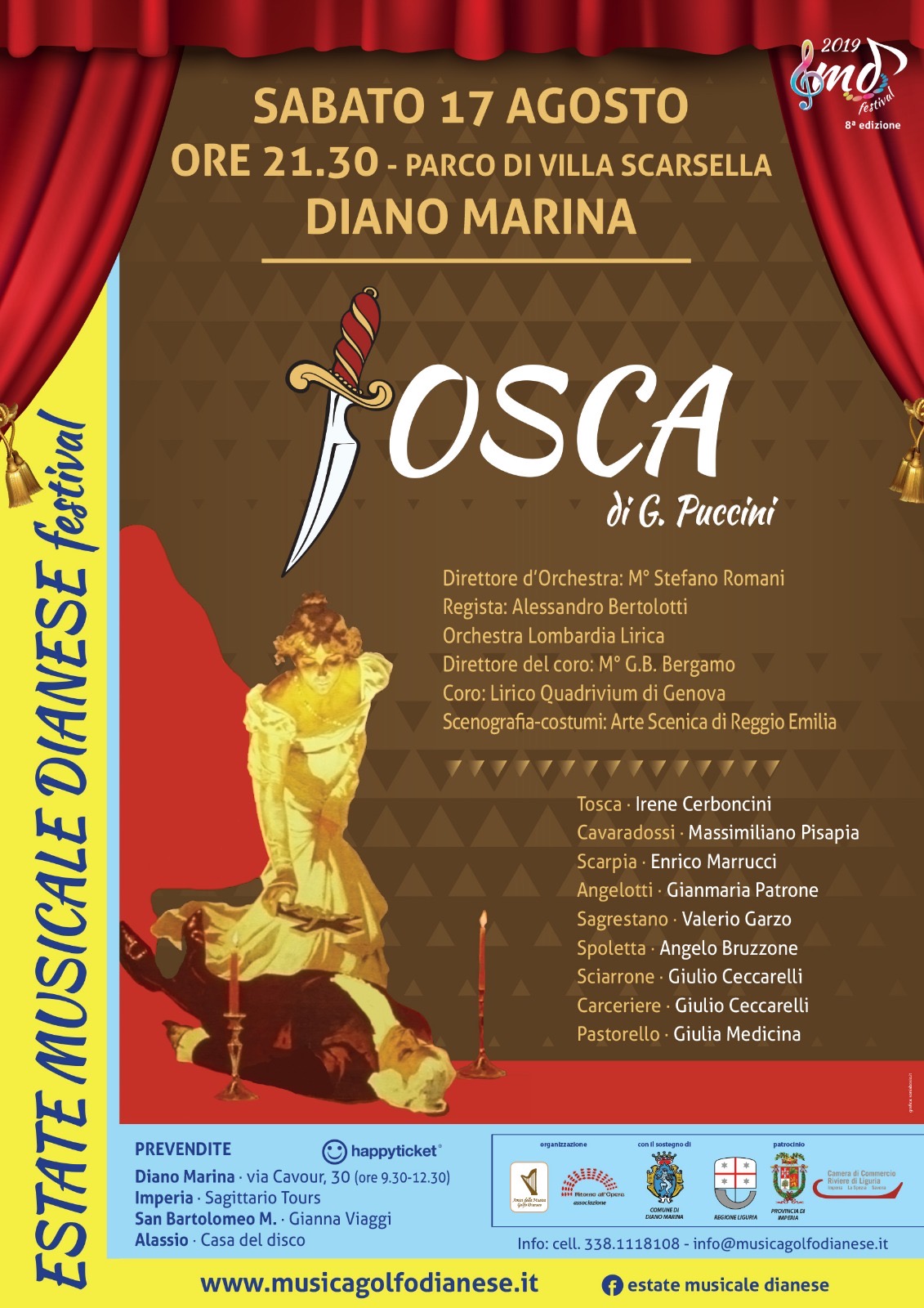 sabato 18 agosto Tosca